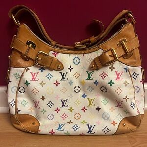 🔥🔥 SALE!! Louis Vuitton Greta Handbag Monogram Multicolor White, Multicolor